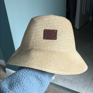 H&M woven bucket hat womens size L